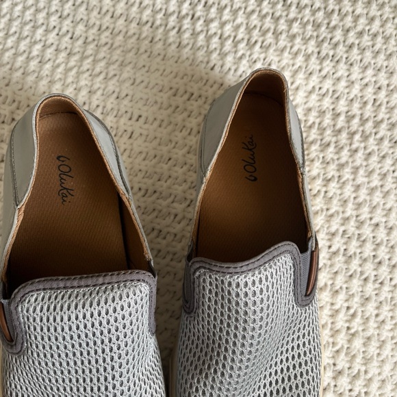 OluKai Pehuea Women’s Gray Mesh Shoes Slip Ons Loafers Breathable Lightweight main image 7